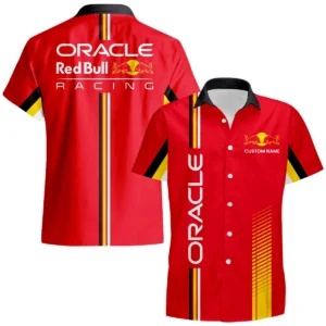 Oracle Red Bull Racing Hawaiian Shirt x Beach Shorts Full Set Custom Name