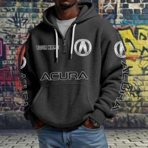 Acura Quarter Zip Waffle Hoodie New 2026 Limited Customize Name