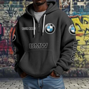 BMW Quarter Zip Waffle Hoodie New 2026 Limited Customize Name