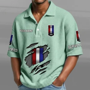 Chevrolet Camaro Waffle Polo Shirt New 2026 Limited Personalize Name