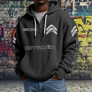 Citroen Quarter Zip Waffle Hoodie New 2026 Limited Customize Name