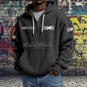 Dacia Quarter Zip Waffle Hoodie New 2026 Limited Customize Name