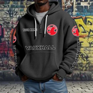 Vauxhall Exclusive Logo Quarter Zip Waffle Hoodie New 2026 Limited Customize Name