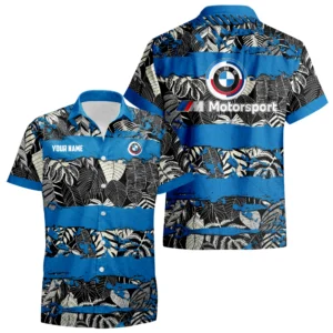 BMW M Motorsport Racing Exclusive Logo Hawaiian Shirt Aloha Tropical Limited Custom Name