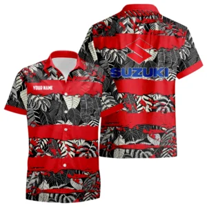 Suzuki Motorcycle Exclusive Logo Hawaiian Shirt Aloha Tropical Limited Custom Name