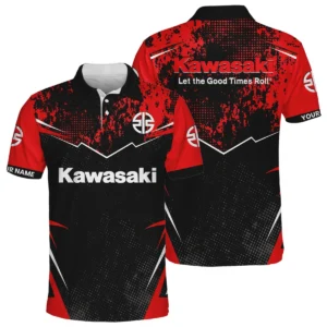 Kawasaki Motorcycles Men's Polo Shirt 2026 Customize Name