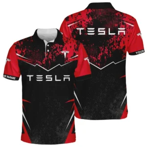 Tesla Men's Polo Shirt 2026 Customize Name