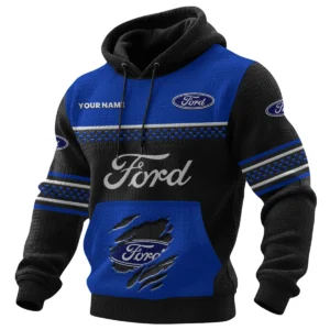 Ford Men's Waffle Knit Pullover Hoodie 2026 Limited Personalized Text
