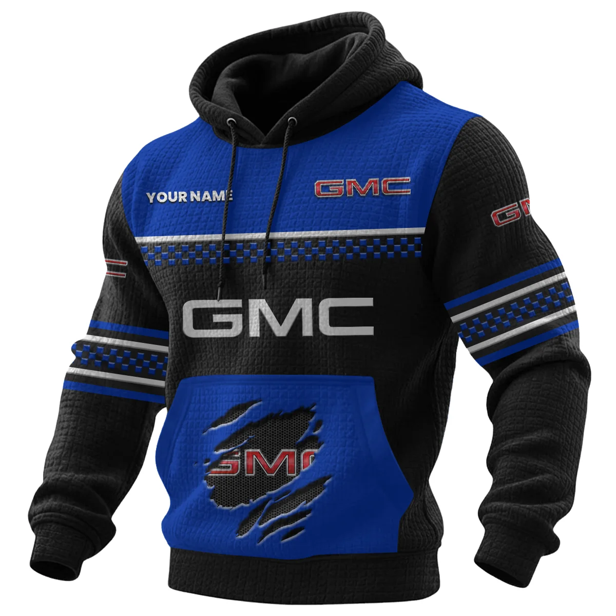 GMC Men’s Waffle Knit Pullover Hoodie 2026 Limited Personalized Text GMC Men's Waffle Knit Pullover Hoodie 2026 Limited Personalized Text