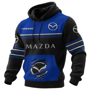 Mazda Waffle Knit Pullover Hoodie 2026 Limited Personalized Name