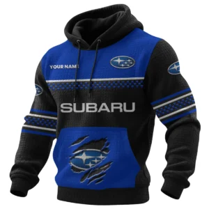 Subaru Waffle Knit Pullover Hoodie 2026 Limited Personalized Name