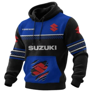 Suzuki Waffle Knit Pullover Hoodie 2026 Limited Personalized Name
