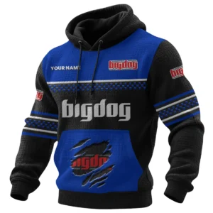 BigDog Motorcycles Waffle Knit Pullover Hoodie 2026 Limited Personalized Name