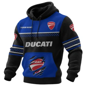 Ducati Exclusive Logo Waffle Knit Pullover Hoodie 2026 Limited Personalized Name