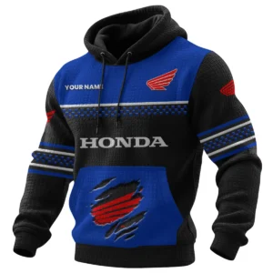 Honda Motorcycles Waffle Knit Pullover Hoodie 2026 Limited Personalized Name