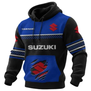 Suzuki Motorcycles Waffle Knit Pullover Hoodie 2026 Limited Personalized Name