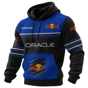 Oracle Red Bull Racing Waffle Knit Pullover Hoodie 2026 Limited Personalized Name