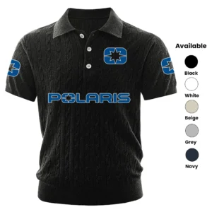 Polaris Polo Shirt Men Knitted Top Texture, Short Sleeve