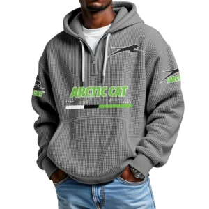 Arctic Cat Men’s Quarter Zip Waffle Knit Hoodie