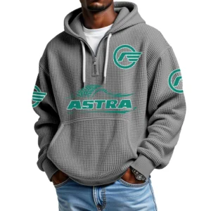 Astra Trucks Men’s Quarter Zip Waffle Knit Hoodie