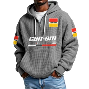 Can Am BRP Men’s Quarter Zip Waffle Knit Hoodie