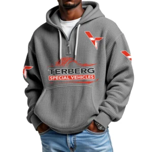 Terberg Men’s Quarter Zip Waffle Knit Hoodie