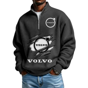 Volvo Trucks Men's Waffle Knit Quarter-Zip Long Sleeve Shirt