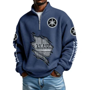 Yamaha Wolverine Men's Waffle Knit Quarter Zip Long Sleeve Shirt 2026 Limited