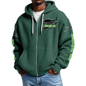 Arctic Cat Men's Waffle Knit Full Zip-Up Hoodie