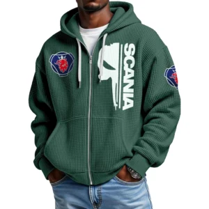Scania AB Men's Waffle Knit Full Zip-Up Hoodie 2026 Limited