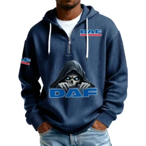 DAF Trucks Men's Corduroy Quarter Zip Hoodie