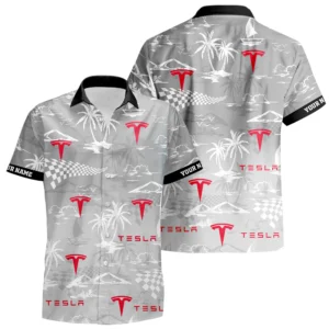 Tesla Hawaiian Shirt 2026 Limited Premium Crinkle Textured Custom Name