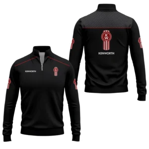 Kenworth Men’s Stand Collar Quarter Zip Pullover Sweatshirt