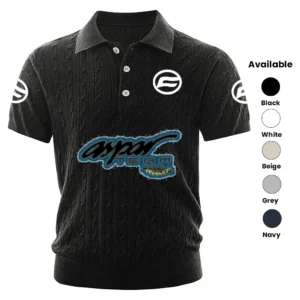 CFMOTO Aspar Racing Team Polo Shirt Men Knitted Top Texture, Short Sleeve