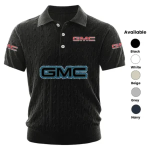 GMC Men's Polo Shirt Knitted Top Texture, Short Sleeve