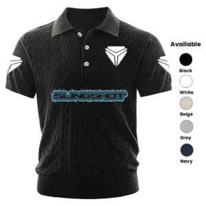 Polaris Slingshot Polo Shirt Men Knitted Top Texture, Short Sleeve