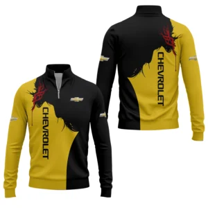 Chevrolet Men’s Stand Collar Quarter Zip Pullover Sweatshirt