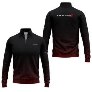 Dodge Men’s Stand Collar Quarter Zip Pullover Sweatshirt