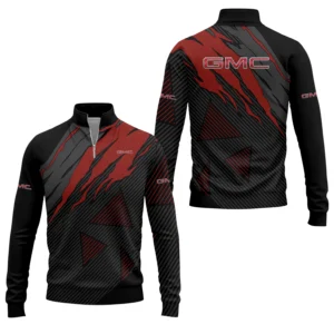 GMC Men’s Stand Collar Quarter Zip Pullover Sweatshirt 2026 Limited