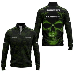 Hummer Men’s Stand Collar Quarter Zip Pullover Sweatshirt
