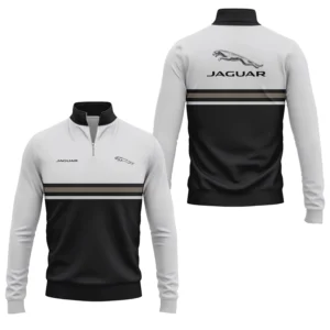 Jaguar Men’s Stand Collar Quarter Zip Pullover Sweatshirt
