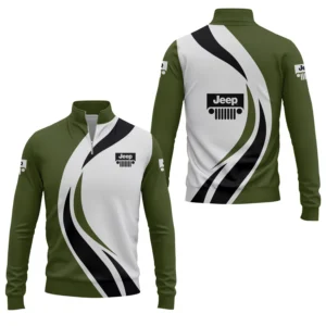 Jeep Men’s Stand Collar Quarter Zip Pullover Sweatshirt