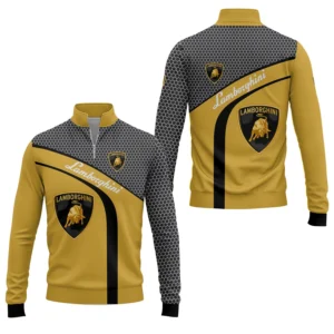 Lamborghini Men’s Stand Collar Quarter Zip Pullover Sweatshirt