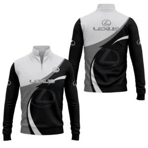 Lexus Men’s Stand Collar Quarter Zip Pullover Sweatshirt
