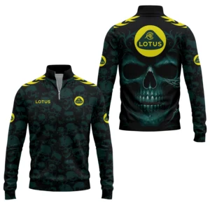 Lotus Car Men’s Stand Collar Quarter Zip Pullover Sweatshirt