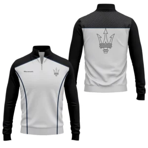 Maserati Men’s Stand Collar Quarter Zip Pullover Sweatshirt