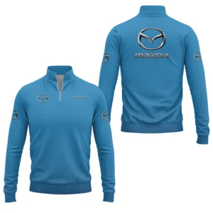 Mazda Men’s Stand Collar Quarter Zip Pullover Sweatshirt