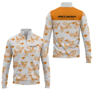 McLaren Racing Men’s Stand Collar Quarter Zip Pullover Sweatshirt