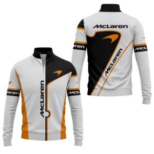 Mc Laren Men’s Stand Collar Quarter Zip Pullover Sweatshirt