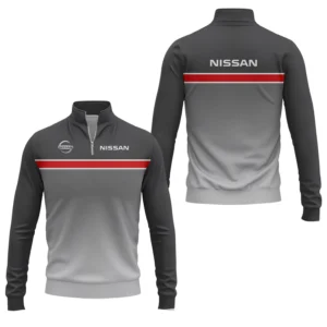 Nissan Men’s Stand Collar Quarter Zip Pullover Sweatshirt